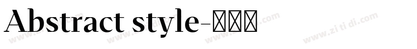 Abstract style字体转换